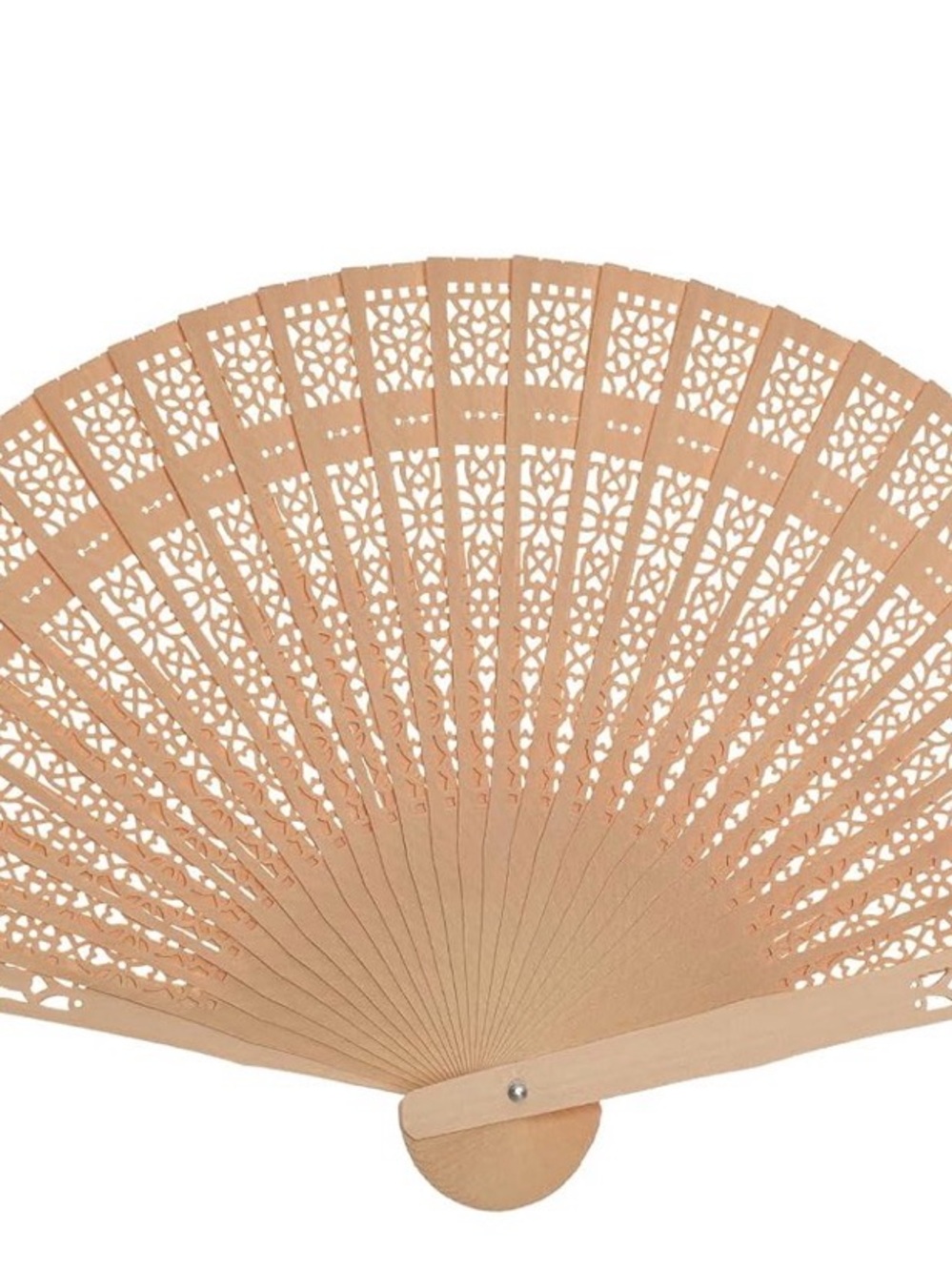 Wooden Hand Fan in Natural Beige - Unbranded Decorative Fan